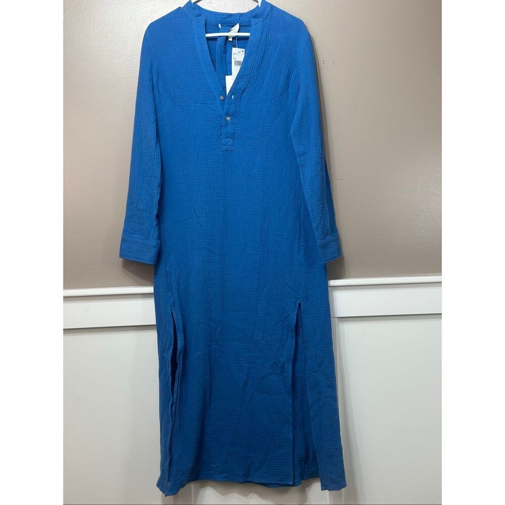 Nwt Bird & Knoll Freida Crinkled Lined Long Sleeve Maxi Dress Women's Small — image 2 of 8